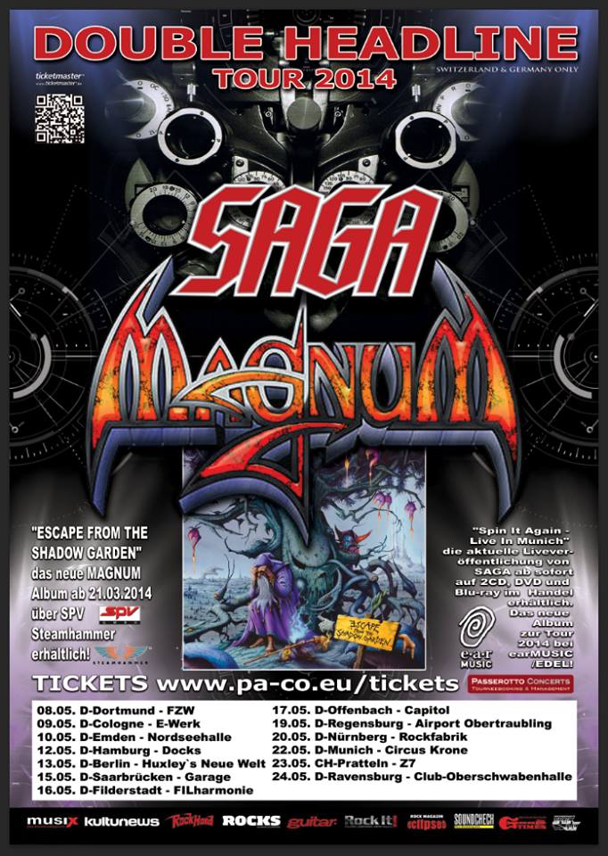 DOUBLE HEADLINE GERMAN TOUR MAGNUM AND SAGA